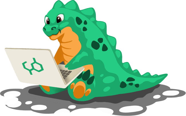 Динозавр проходит курс Backend на PHP